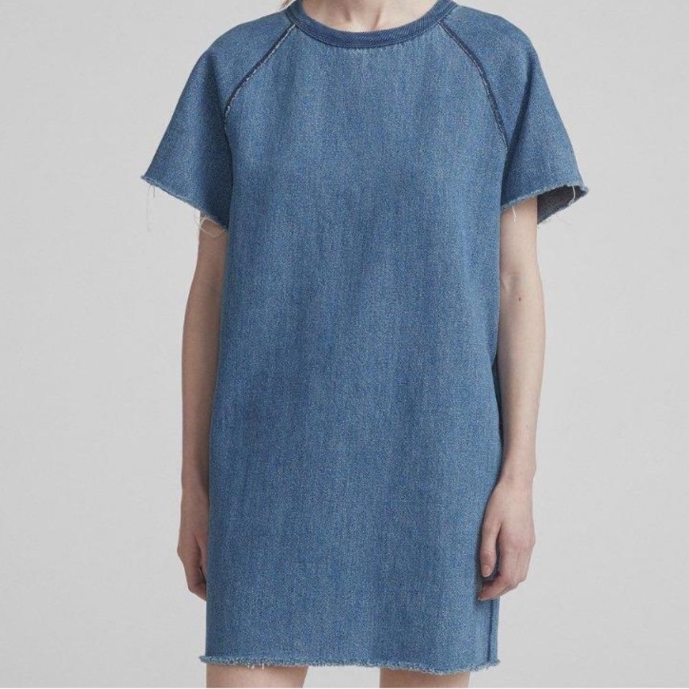 Rag and Bone Indigo Stone Denim Tee Dress